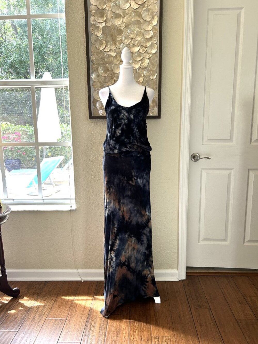 Veronica M Navy Tie Dye Maxi Dress
